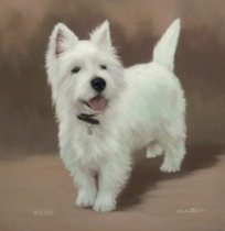 Original Pastel Painting of Aisla the Westie