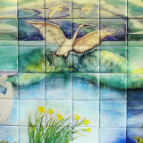 Little Egrets Hand Painted Tiles