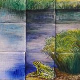 Close Detail of Frog from Little Egrets Mural