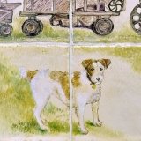 "Threshing" Farming mural, detail from Mural, full image and price on next Image.