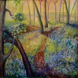 Lincolnshire Woods. Detail from oil painting in private collection.
