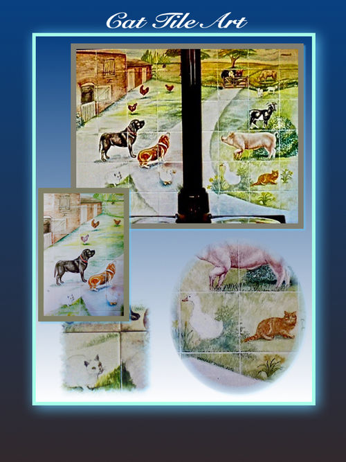 Past Commission of Hand Painted Tile Mural