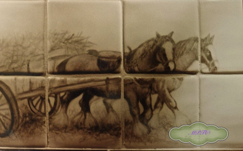Farm and Countryside Tiles."Heavy Horses"