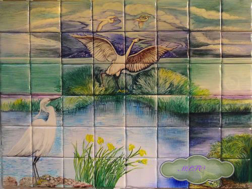 Full "Little Egret" Mural