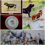 Portraits of your animals. Unique and Hand Painted onto Fine Bone China and Tiles.