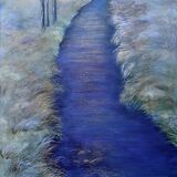 Detail from large painting of River Bain