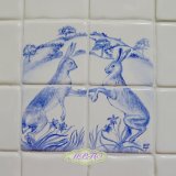 Hand Painted Boxing Hares