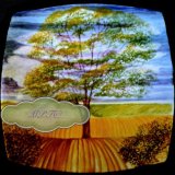 Trees Hand Painted on Fine Bone China