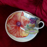 A "One Off" Hand Painted Teacup & Saucer £35.00