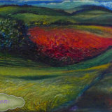 The Poppy Field (small detail from oil painting)