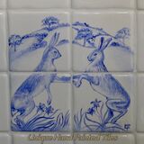 Boxing Hares Tile Splashback
