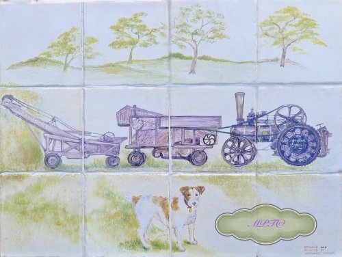 "Dog &Threshing Machine" Reduced Price on E-commerce site TheTaylorTrilogy.co.uk. Page section " Gallery 2A Art for Sale" Link to e-commerce website at top of each Gallery