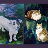 Oil Paintings of Dogs and Cats