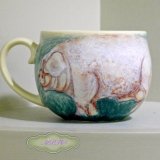 Lincolnshire Curley Coated Pig - Hand Painted Mug