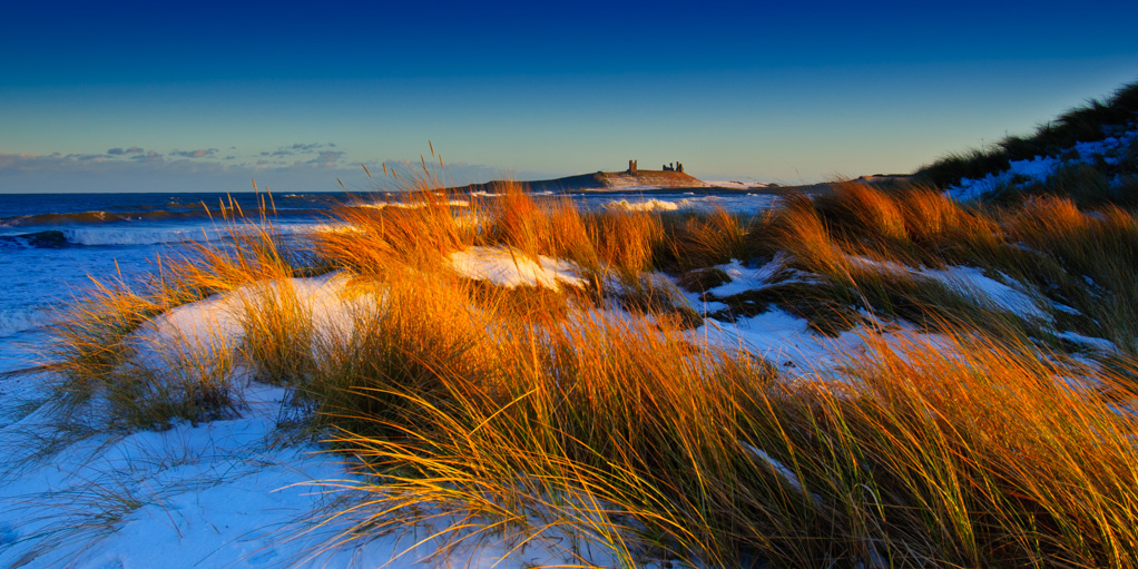 Dunstanburgh Castle, winter
