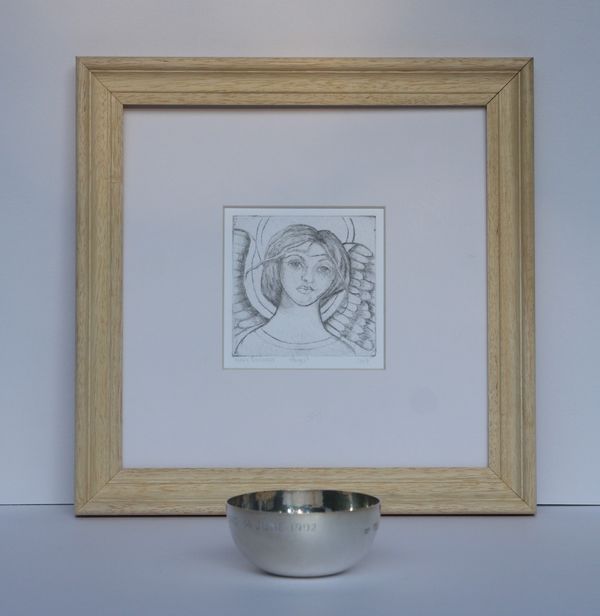 'Angel' Framed Etching (Graphite)