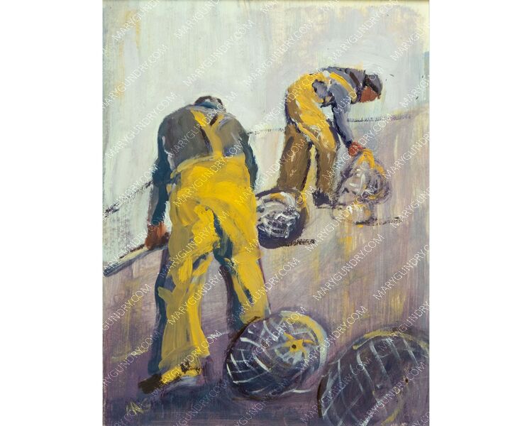 Bending Fishermen