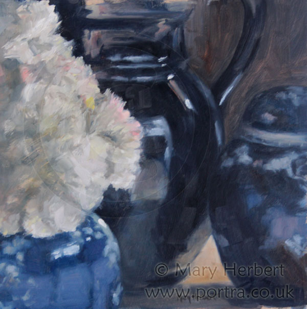 Still Life with Blue Jars