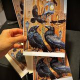 Ravens of the Tower of London Art Card Ravens of the Tower of London card print quality