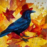 Writing a Poem £600 Mary Swift crow art