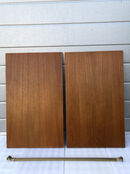 £135 plus £12.50 insured postage. A pair of shelves 58.7 cm x 35.5 cm including 4 original support rods.Click on image for more information.