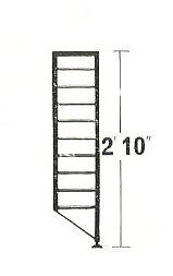 One pair Ladderax ladders restored in white slim depth x 86.3 cm 20.3 cm. Click on image for more information.