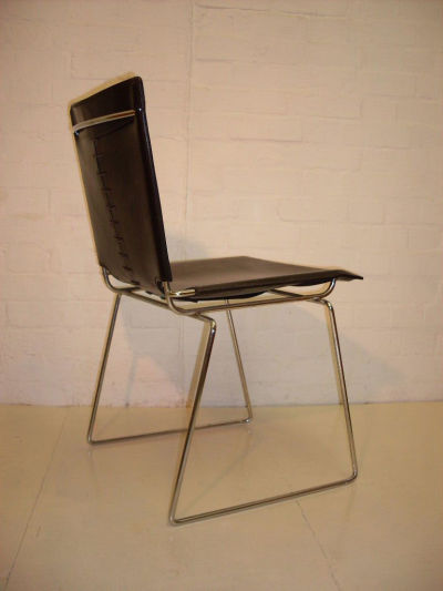 £180 each. Superb Quality Leather Slide Chair, four available.Please click on image for more information.