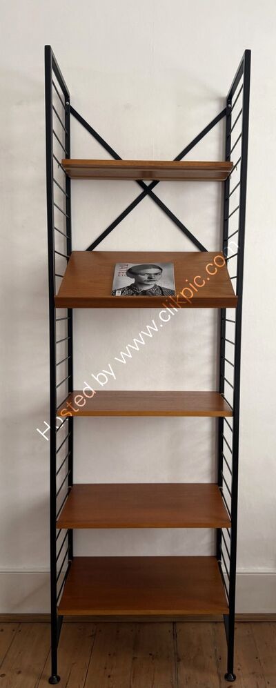 £495. Ladderax set of shelves 200.7 cm tall with 58.7 cm wide shelves. Click image for more information.