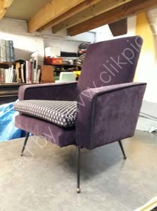 £650. 1950’s French Atomic Style Armchair- click on image for more information.