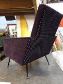 £650. 1950’s French Atomic Style Armchair. New upholstery.