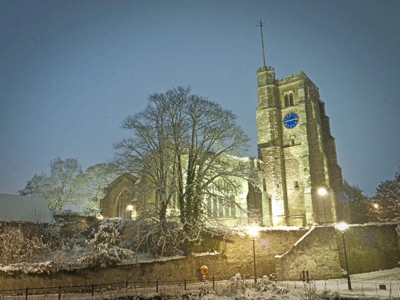 All Saints in Snow