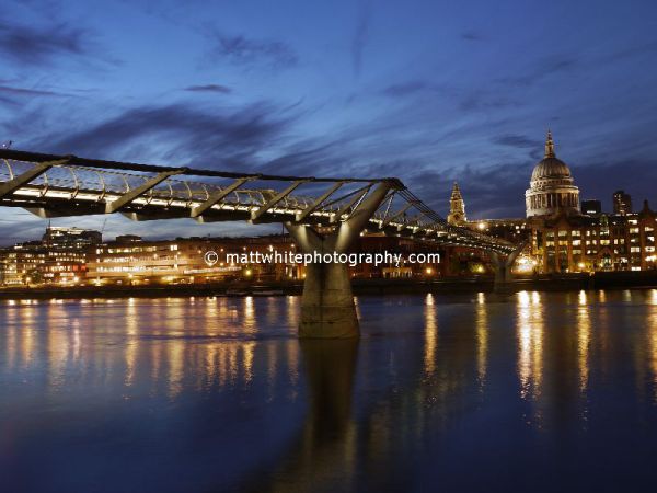 St Paul's and Millennium Bridge Summer Evening