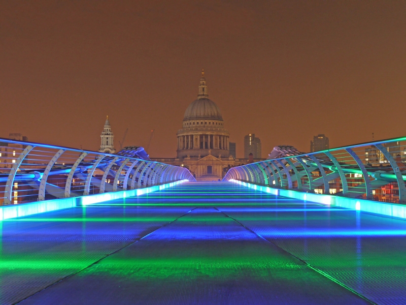 Millennium Bridge Blue and Green