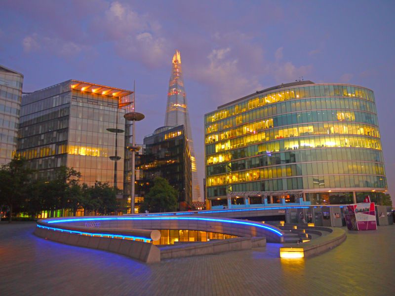 The Shard from Tower Bridge Daybreak
