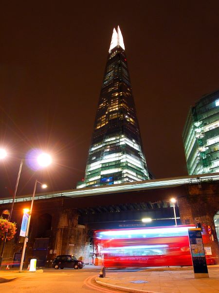 Shard, Bus, Taxi, Train