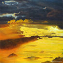 DAWN<br>Acrylic on Canvas<br>76 x 76cms.