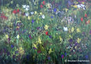 SPRING MEADOW<br>Acrylic on Paper<br>34.5 x 25.0 cms