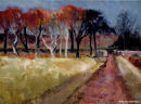 TREES - AUTUMN<br />Acrylic on Canvas<br />23 x 30.5cms.