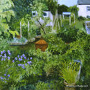 THE ALLOTMENT 1<BR>Oil on Mountboard<br>27.5cm x 26.5cm