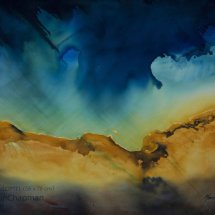 Eye of the Storm, watercolour, H56 x W76 cm