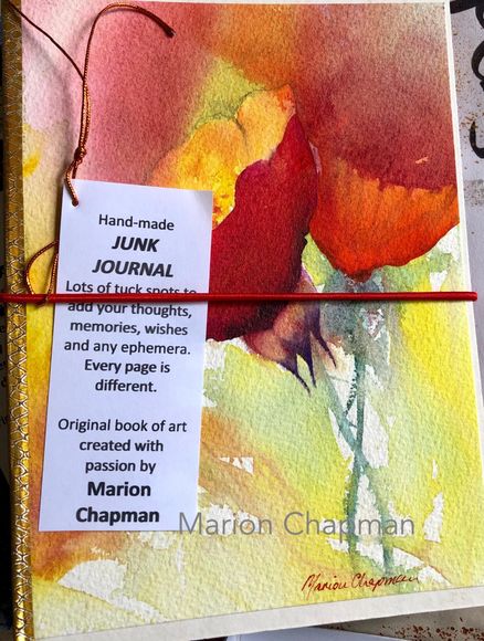Hand-made junk journal - poppies