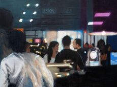 'From Cup To Lip', oil on canvas, 71 x 102 cm