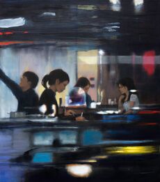 'The Places That We Go', oil on canvas, 80 x 71 cm