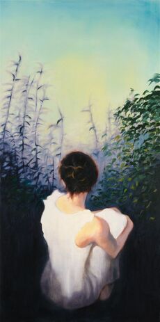 'By the Water's Edge', 80 x 40 cm, oil on canvas