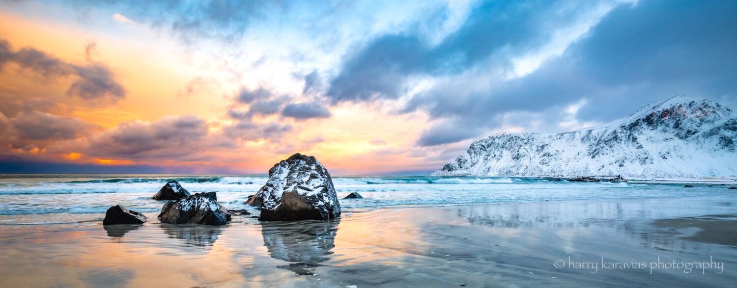 Skagsanden Beach, Lofoten Island, Norway