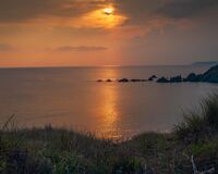 Above Challaborough Bay at sunset website-1
