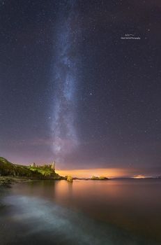 Milky Way over Dunure Castle, Ayrshire Coast