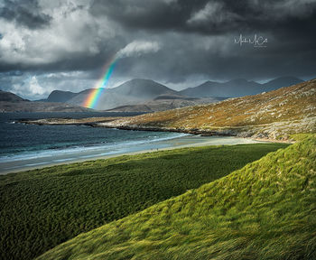 Luskentyre Rainbow, Outer Hebrides, Scotland