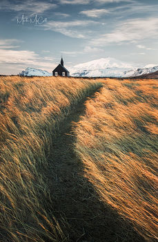 Path to Budir church, Budir, Iceland
