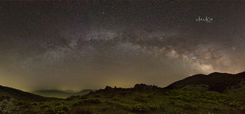 Milky Way panoramic, Cephalonia, Greece